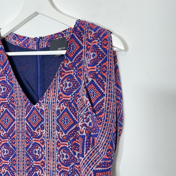 GREYLIN | Tricia Tribal Print Shift Dress | XS - Picture 4 of 7